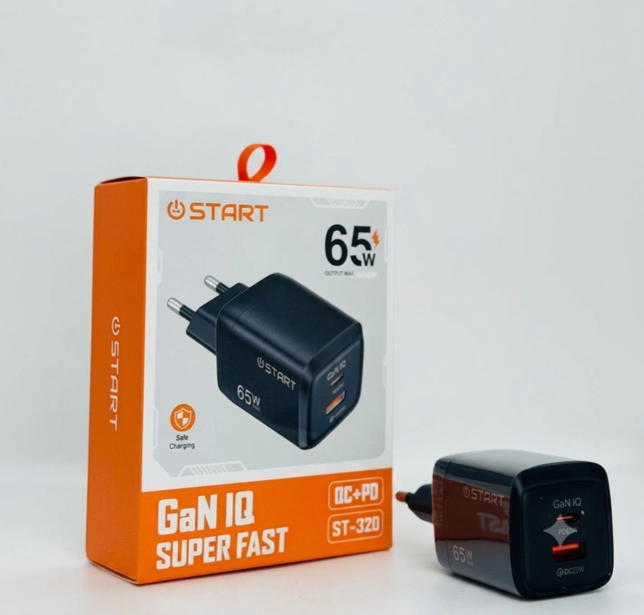 : رأس شاحن سريع START ST-320 بتكنولوجيا GaN IQ بقوة 65 واط