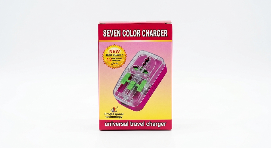 شاحن ديسك توب جوكر متعدد الوظائف مع إضاءة 7 ألوان (Universal Travel Charger)