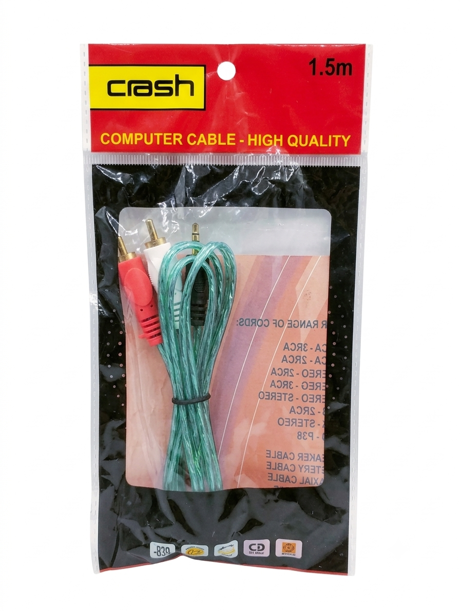كابل صوت (Computer Audio Cable) من Crash بطول 1.5 متر