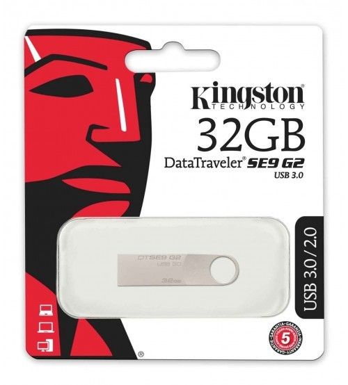 فلاشة كينجستون Kingston DataTraveler SE9 G2 سعة 32 جيجابايت - USB 3.0