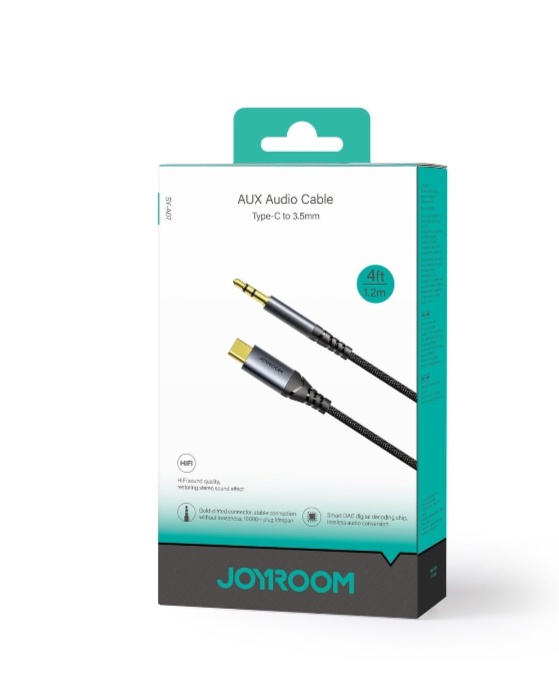 كابل صوت من Type-C إلى AUX ماركة Joyroom للسيارة والموبايل