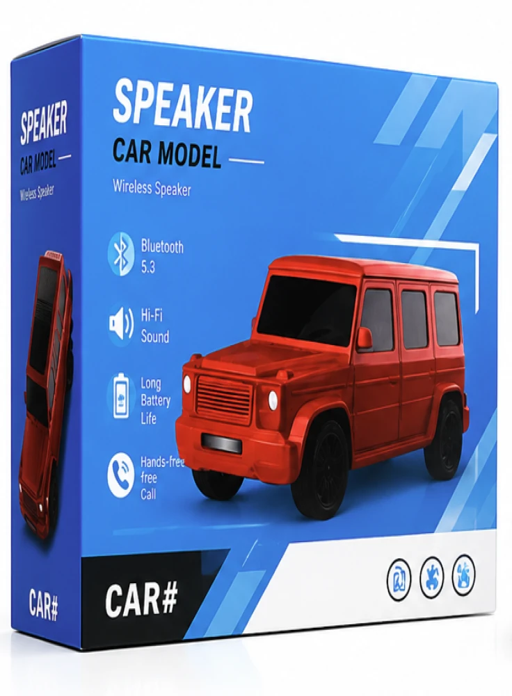 مكبر صوت بلوتوث محمول بتصميم سيارة جيب BDT CAR8