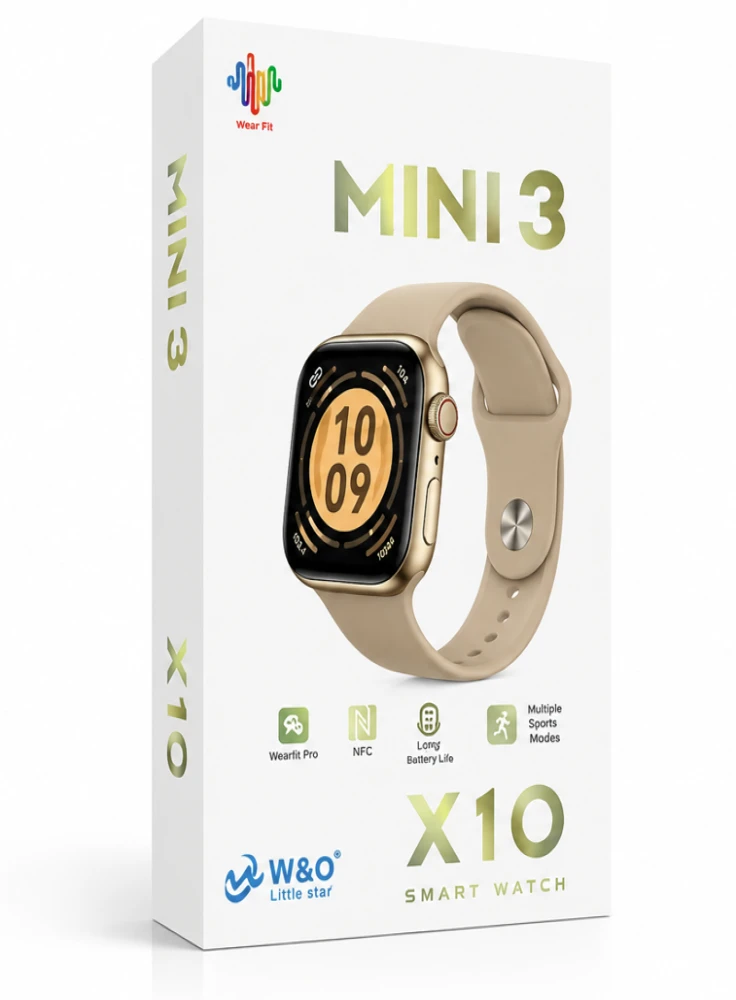 ساعة ذكية X10 Mini 3 بتصميم صغير ومريح تناسب المعصم النحيف