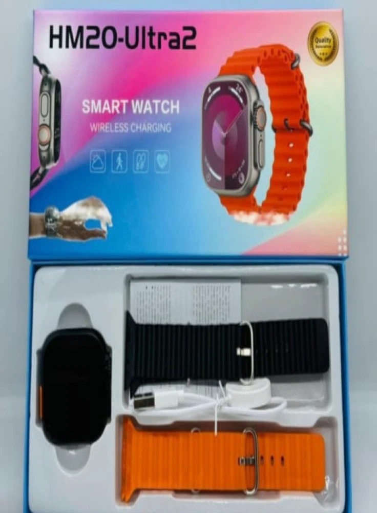 ساعة ذكية HM20 Ultra2 Smart Watch مع 2 استراب